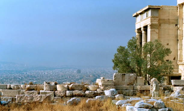view of the ancient Greek temple