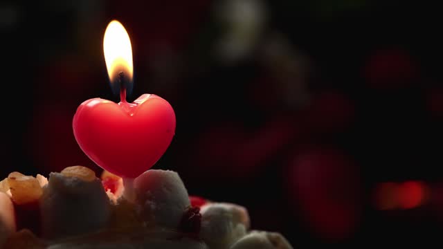 Heart candles for birthdays and anniversaries.