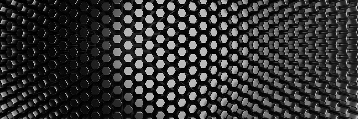 Metal mesh plating isolated against a white background - Grid