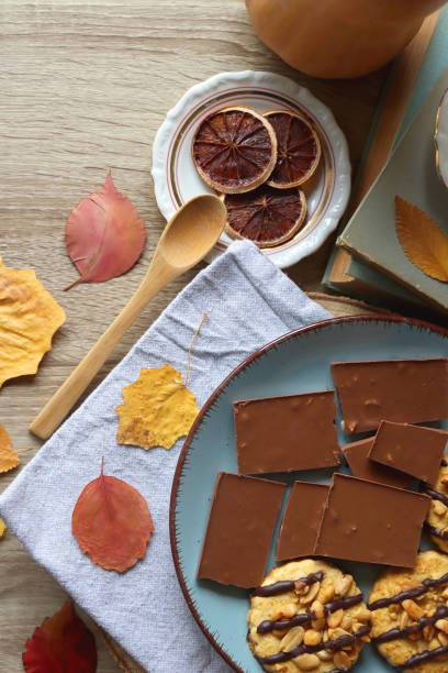 sweet food, hot drink and autumnal details - squash pumpkin orange japanese fall foliage imagens e fotografias de stock