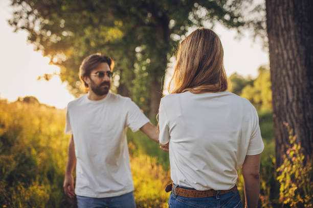 istock Modern couple in nature 1706134492