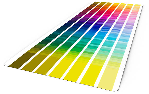 цвет руководство (3d - color swatch book printing press color image стоковые фото и изображения
