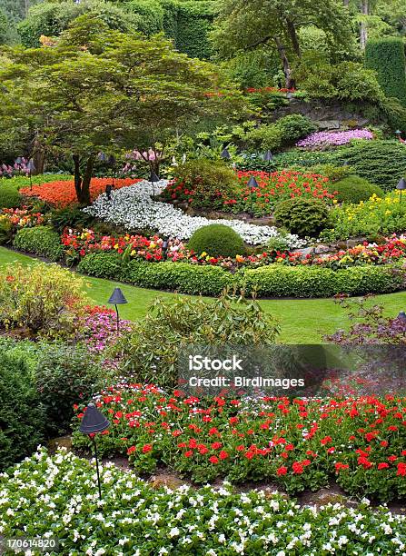 Butchartjardineiros Céu - Fotografias de stock e mais imagens de Jardins Butchart - Jardins Butchart, Ajardinado, Ao Ar Livre