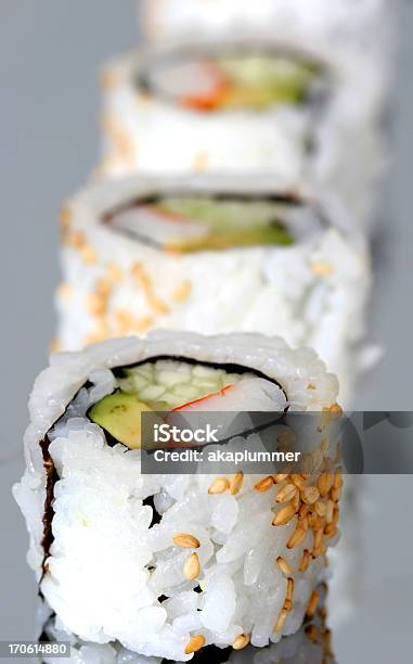 Krab Sushi - zdjęcia stockowe i więcej obrazów Bliskie zbliżenie - Bliskie zbliżenie, Fotografika, Gourmet