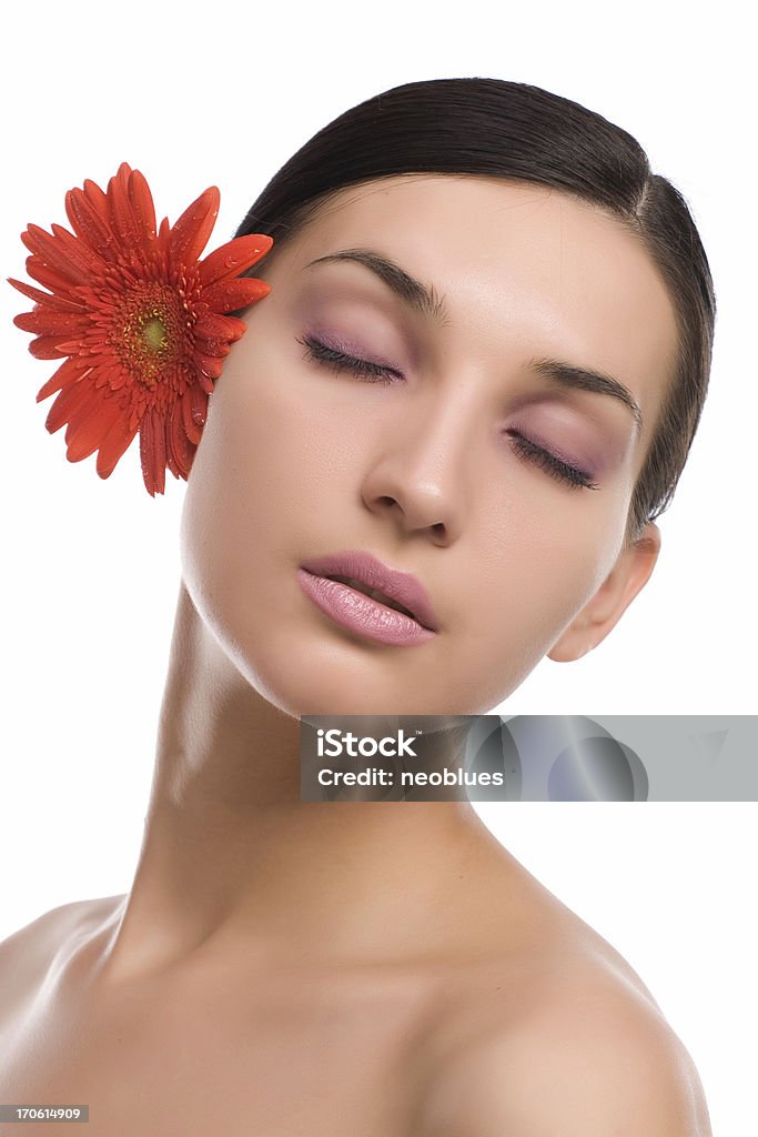 Женщина с цветком - Стоковые фото 20-24 года роялти-фри