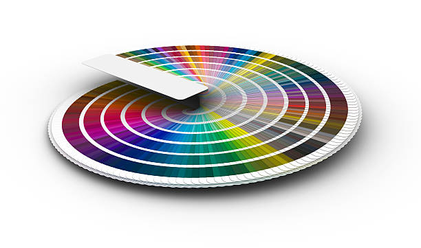 цвет руководство для соответствия цвета для печати (3d - color swatch book printing press color image стоковые фото и изображения