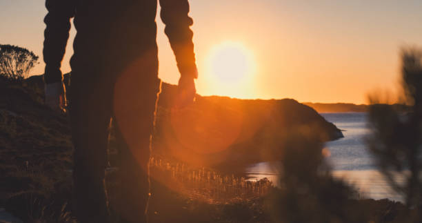 Man hiking outdoors in Norway: adventures in the wilderness