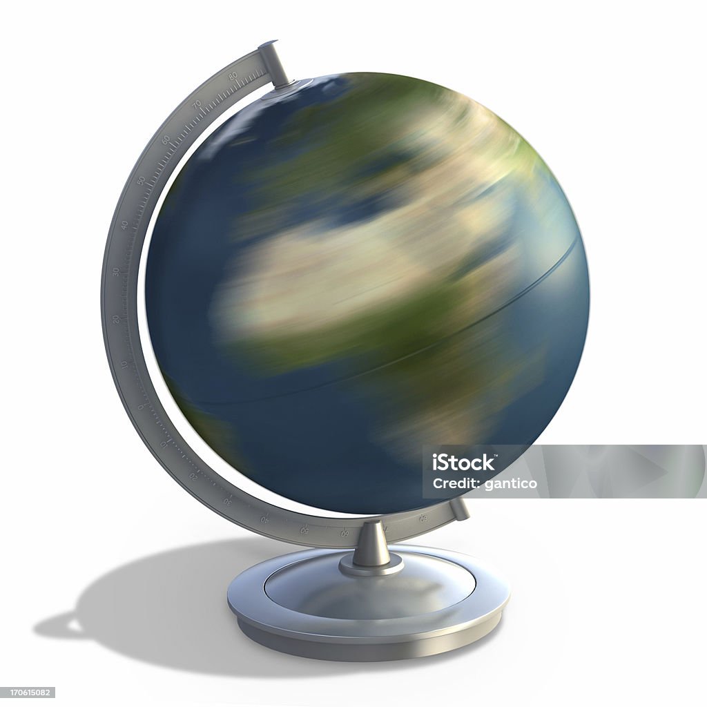 3 D desktop globe auf Weiß - Lizenzfrei Globus Stock-Foto