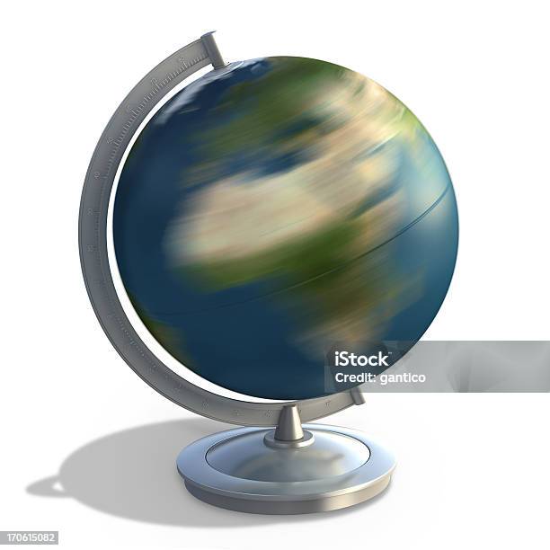 3 D Desktop Globe Auf Weiß Stockfoto und mehr Bilder von Globus - Globus, Herumwirbeln, Illustration