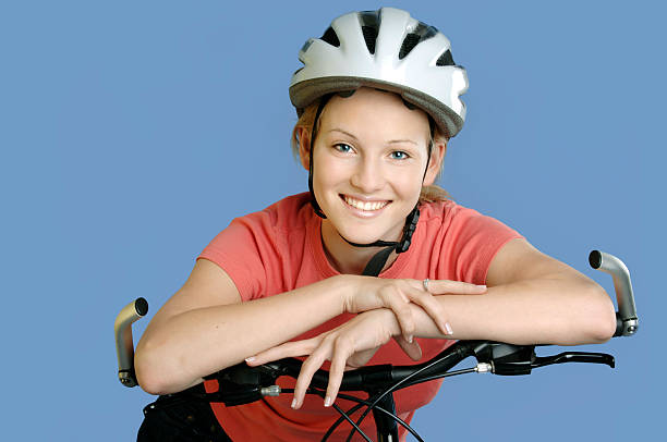 Cute girl with a Bike and Helmet...