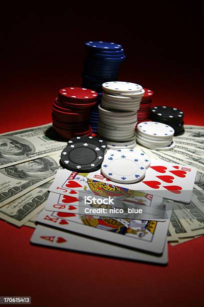 Royal Flush Stock Photo - Download Image Now - Poker - Card Game, Dark, Paper Currency
