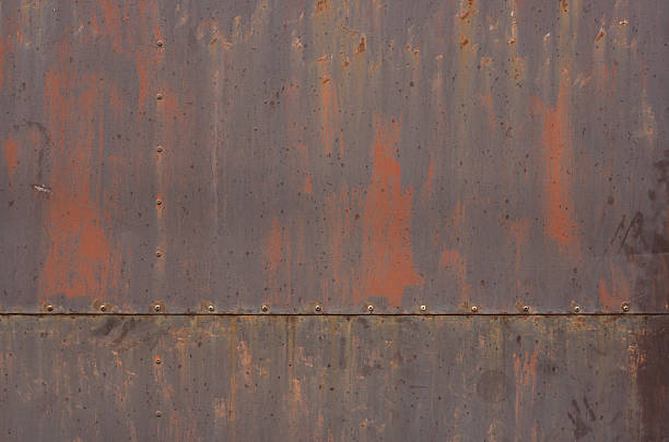 旧メタリックの質感 - distressed metal pattern paint ストックフォトと画像