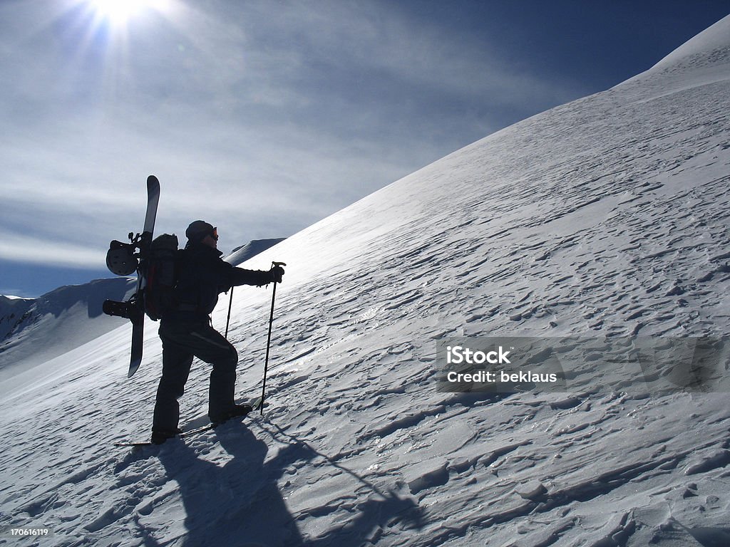 Caminhadas Praticante de snowboard - Foto de stock de Bota de Neve - Equipamento esportivo royalty-free