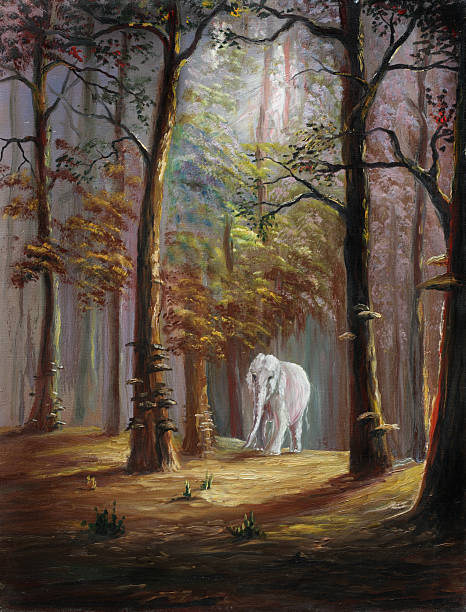 Walk of the pink elephant Painting. A canvas, oil.Here you will find my landscape oil-painting, and also a little still-life and imagination elephant art stock illustrations