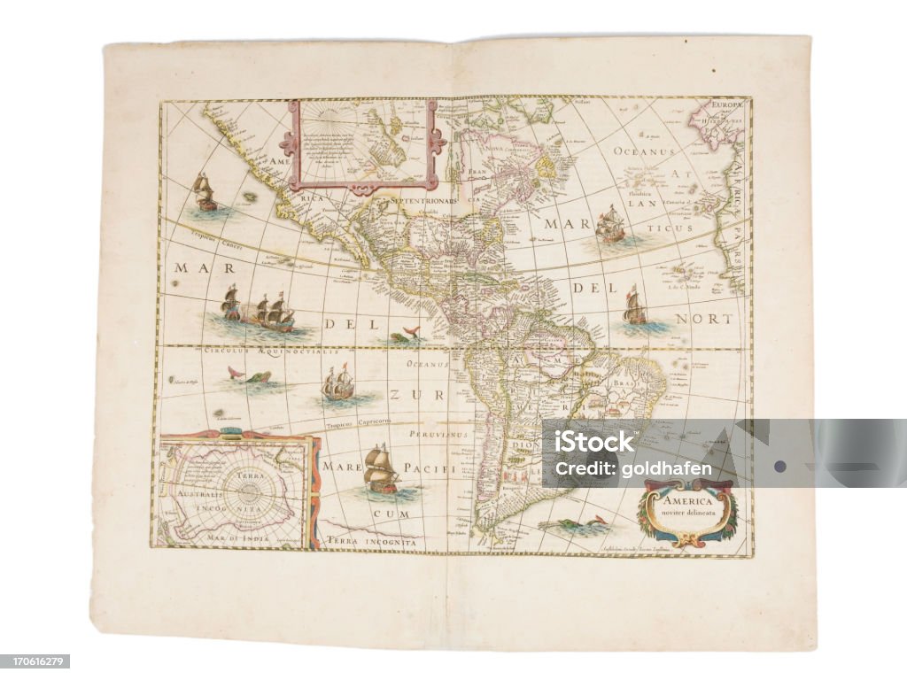 America - Illustrazione stock royalty-free di Carta geografica