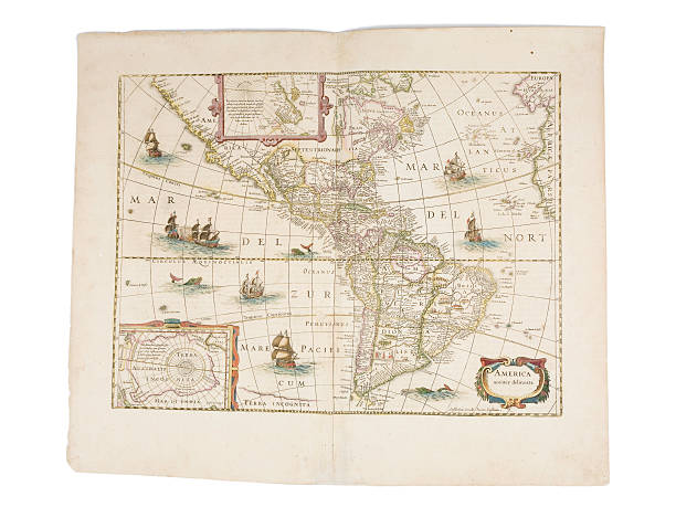 america anitque spanish atlas, 18th century, hand coloured engraving. beautiful aged paper. during restoration of this classic masterpiece i had the unique chance to reproduce a good part of it under perfect conditions. there are complete maps as facsimile shots and delicate details. panama illustrations stock illustrations