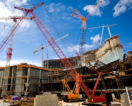 A big construction site in Las Vegas.