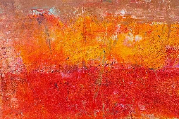 astratto dipinto sfondo rosso d'arte. - abstract oil painting paintings red foto e immagini stock