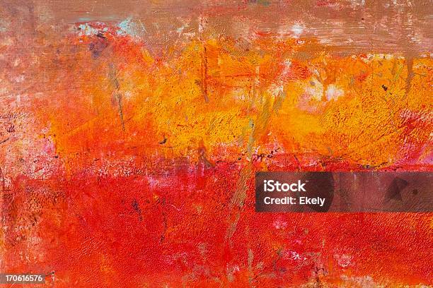 Foto de Fundo Abstrato Vermelho Pintado De Arte e mais fotos de stock de Pintura - Pintura, Abstrato, Pintar