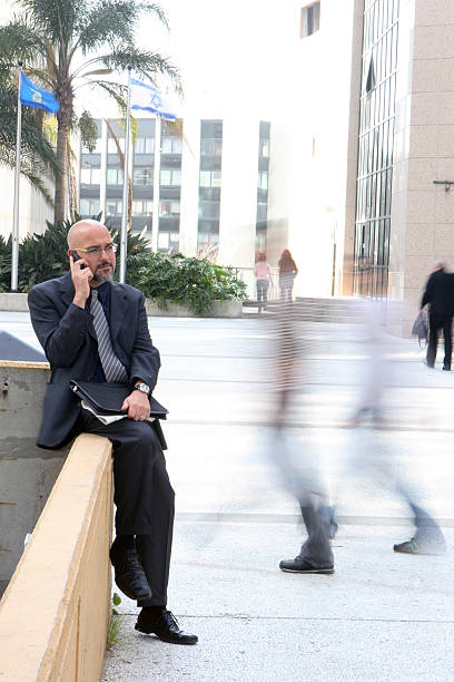 Negócios Homem a falar - fotografia de stock