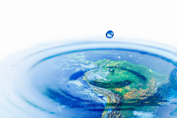 water world-concepto de conservación del medio ambiente - ripple concentric wave water fotografías e imágenes de stock