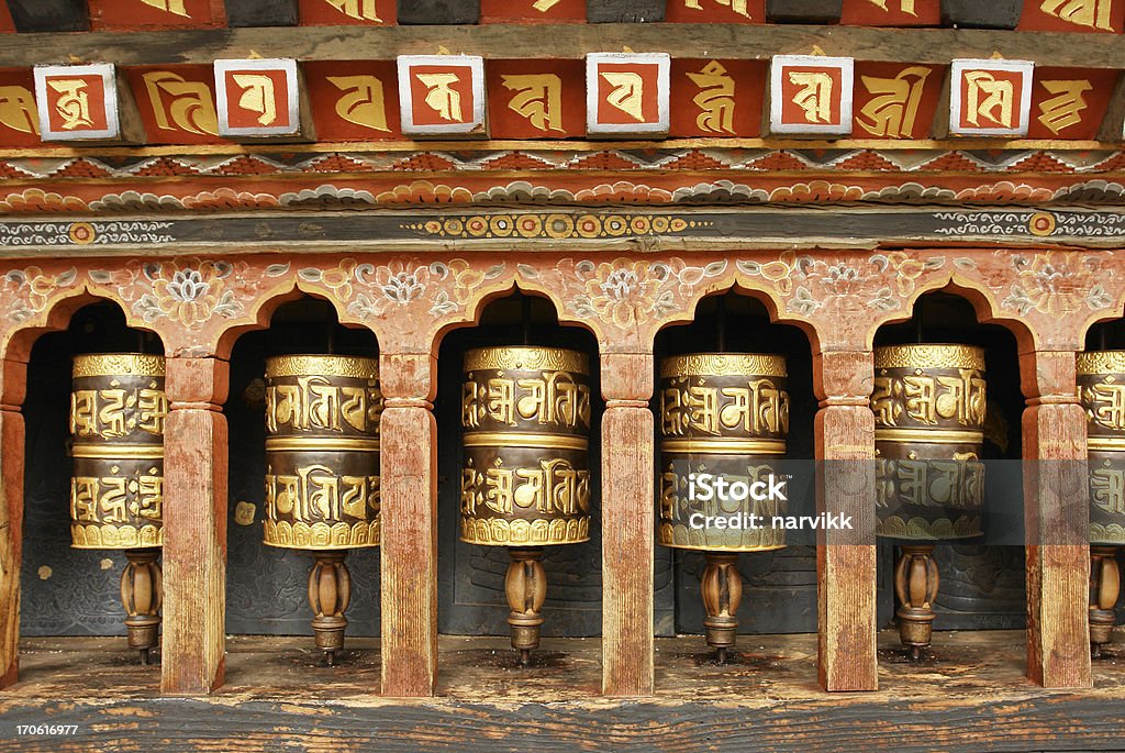 Молиться колеса - Стоковые фото Бутан - Полуостров Индостан роялти-фри