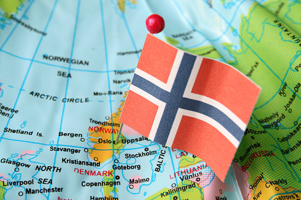 노르웨이 - map of norway 뉴스 사진 이미지