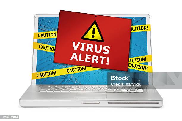 Uszkodzone Przez Wirus Komputerowy - zdjęcia stockowe i więcej obrazów Czujność - Czujność, Komputer, Monitor komputerowy