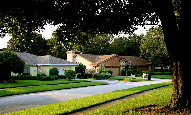 residential district stock photo