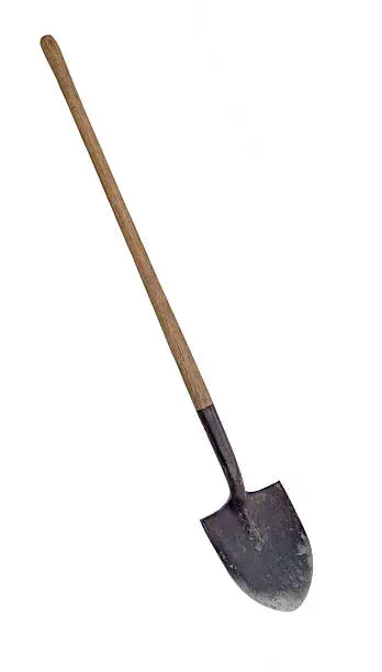 Photo of Worn Shovel ... Clipping Path