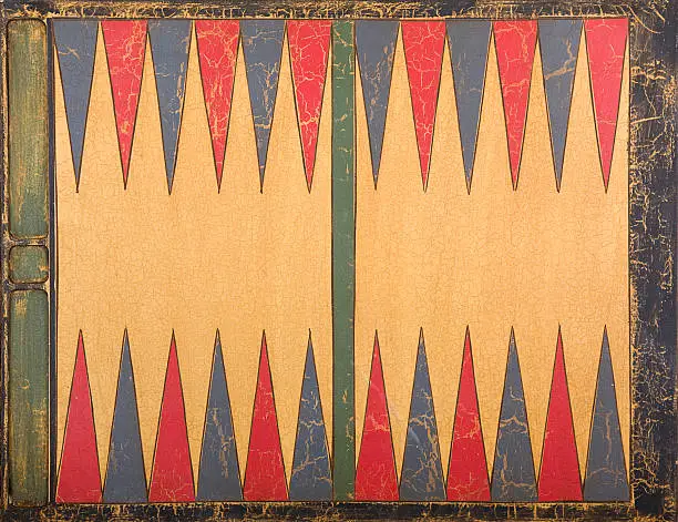 An antique backgammon board. Can be used as a background.