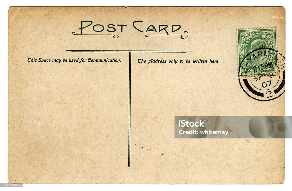 Cartão Postal: Edward VII Setembro 1907 - Royalty-free 1907 Foto de stock