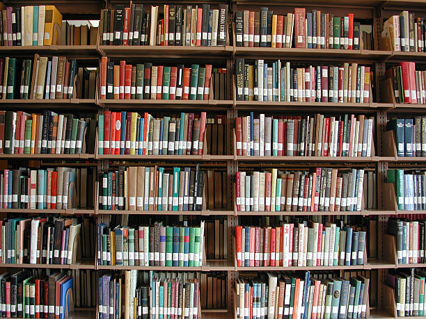istock Bookshelves at the library 170618229
