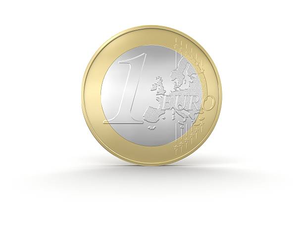 moneda de un euro - one euro coin fotografías e imágenes de stock