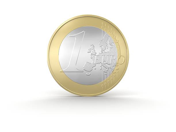 1 euro - european union coin european union currency euro symbol coin zdjęcia i obrazy z banku zdjęć