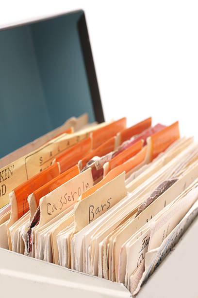 istock Box with handwritten recipe cards 170618400