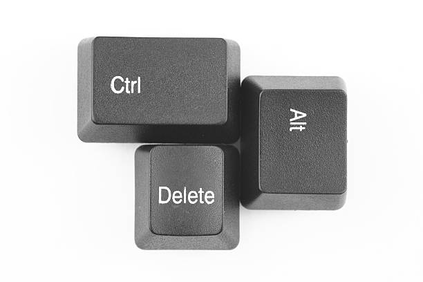 controle alt excluir - computer key computer keyboard computer keypad - fotografias e filmes do acervo