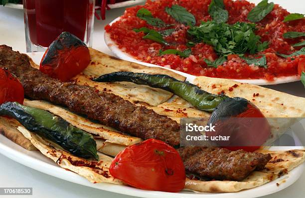 Adana Kebap - zdjęcia stockowe i więcej obrazów Kebab - Kebab, Barbecue, Cebula