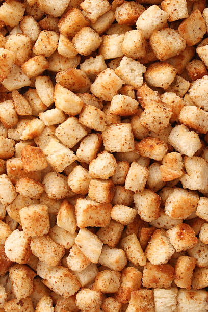 croutons background - kruton stok fotoğraflar ve resimler