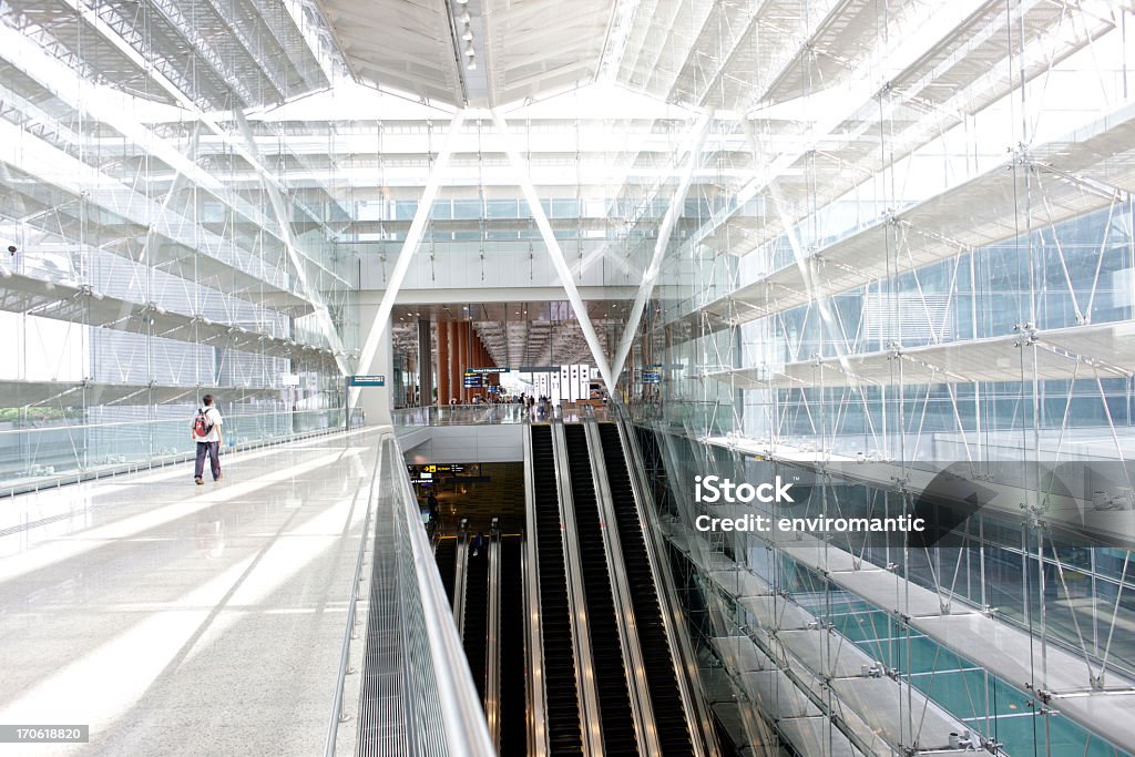 Aéroport Changi, le Terminal 3, de Singapour. - Photo de Aéroport Changi libre de droits