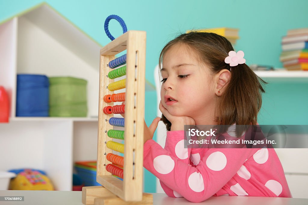 girl with abacus early development Abacus Stock Photo