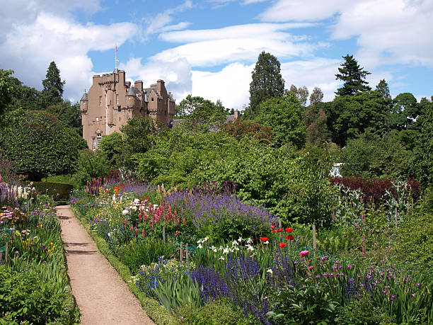 Crathes Castle and Gardens, Scotland Crathes Castle and gardens, near Banchory in north-east Scotland.See my lightbox national trust photos stock pictures, royalty-free photos & images