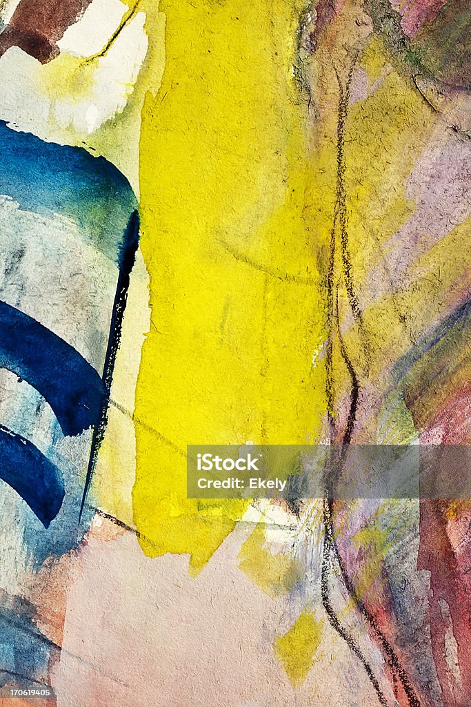 Abstracto azul y amarillo arte pintado fondos. - Foto de stock de Abstracto libre de derechos