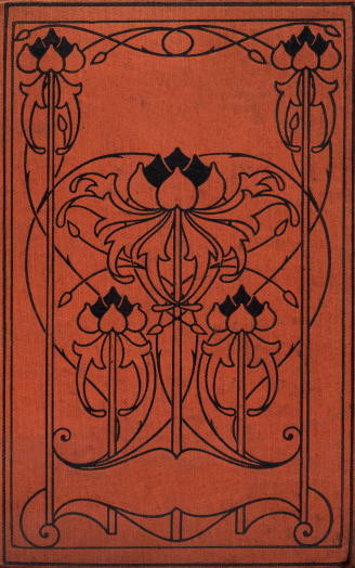 An Art Nouveau book cover from the late 19th century. Text removed.