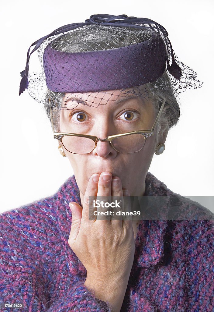 appalled 늙음 성녀 - 로열티 프리 여자 노인 스톡 사진