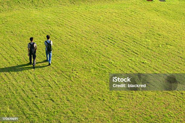 A Pasos Atrás Foto de stock y más banco de imágenes de Patio de colegio - Patio de colegio, Vista elevada, Campo de fútbol