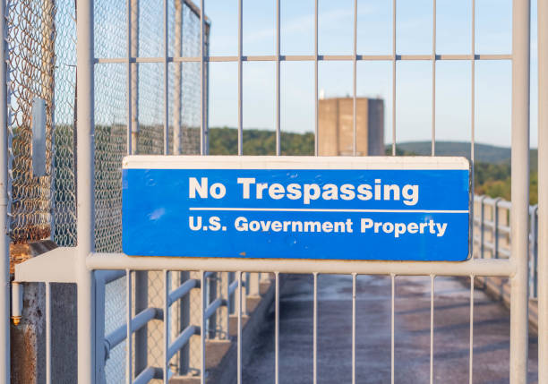 istock no trespassing U.S. Government Proprty sign 1706198484