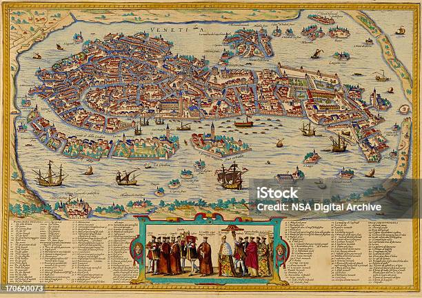 ベニスアンティークの眺め - 地図のベクターアート素材や画像を多数ご用意 - 地図, ヴェネツィア市, 古い