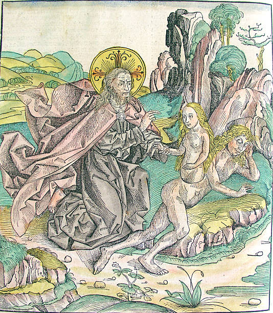 istock Antique Bible Illustration I Creation of Eve 170620178