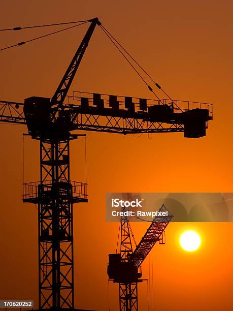 Industrial Sunset Stock Photo - Download Image Now - City, City Life, Construction Industry